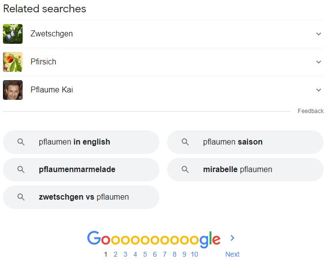 alternative Keywordvorschläge für das schreiben von SEO Texten